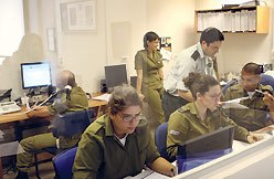 The IDF Spokesman's foreign press liaison propaganda unit in Jerusalem. Photo: Ariel Jerozolimski