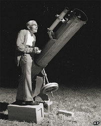Pluto discoverer Clyde Tombaugh pictured in 1980 (AP)
