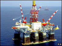A BP oil rig in the Gulf of Mexico (file picture)