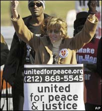 Jane Fonda at the rally