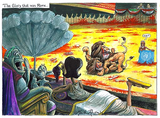 27.07.06: Martin Rowson on the Rome conference on Lebanon