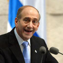 The Israeli prime minister, Ehud Olmert. 