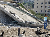 Damur bridge, damaged in an Israeli air strike, 18km south of Beirut 15 July 2006